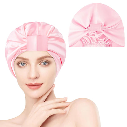 Satin-Schlafhaube Rosa