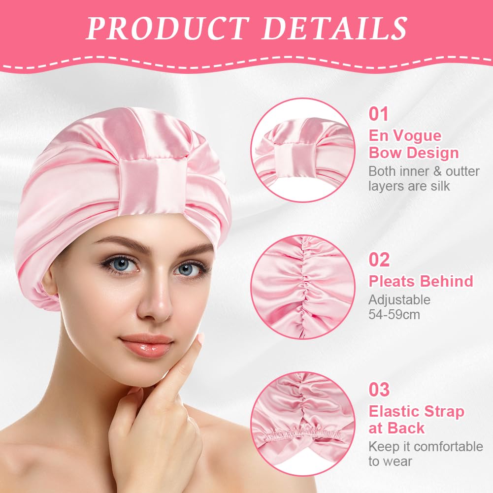 Satin-Schlafhaube Rosa