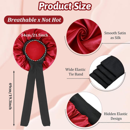 Satin-Schlafhaube mit Band