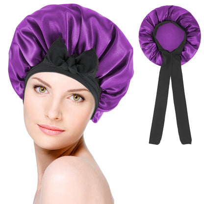Satin-Schlafhaube mit Band